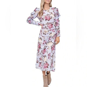 En saison midi floral dress fairy wedding guest